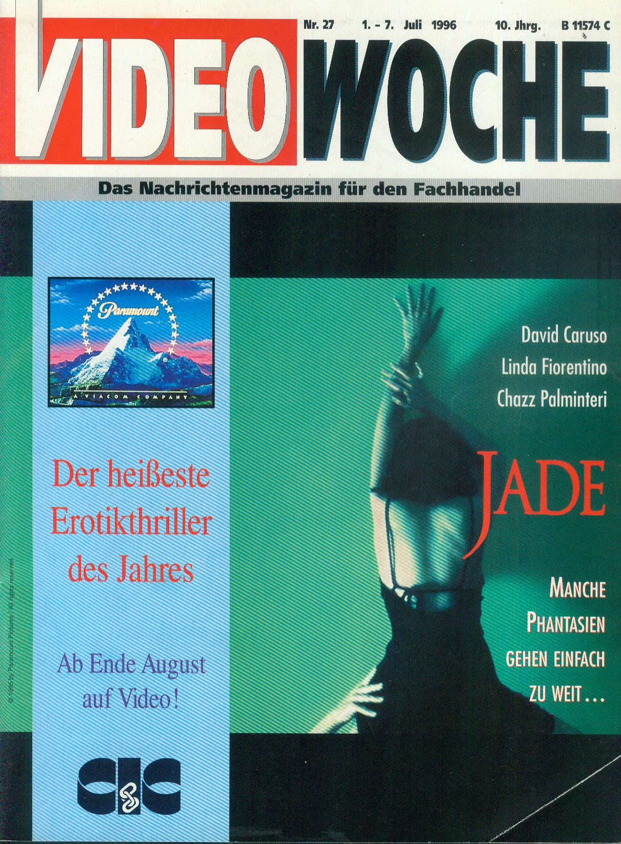 VIDEOWOCHE magazine side cover Issue 27   1996
