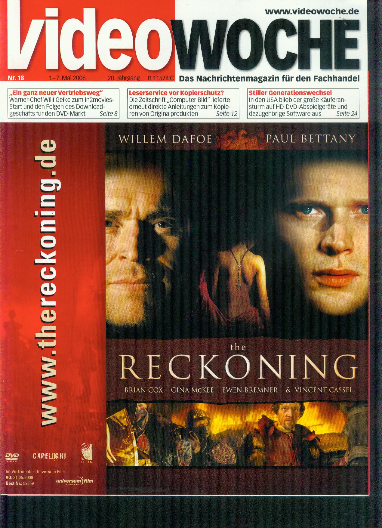 VIDEOWOCHE magazine side cover Issue 18   2006