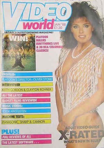 VIDEO WORLD magazine side cover January 1988