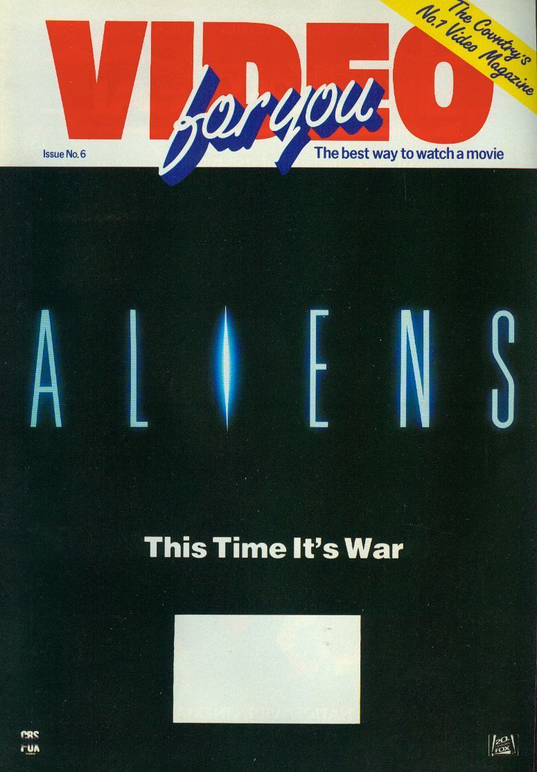VIDEO FOR YOU magazine side cover Issue 6  1986
