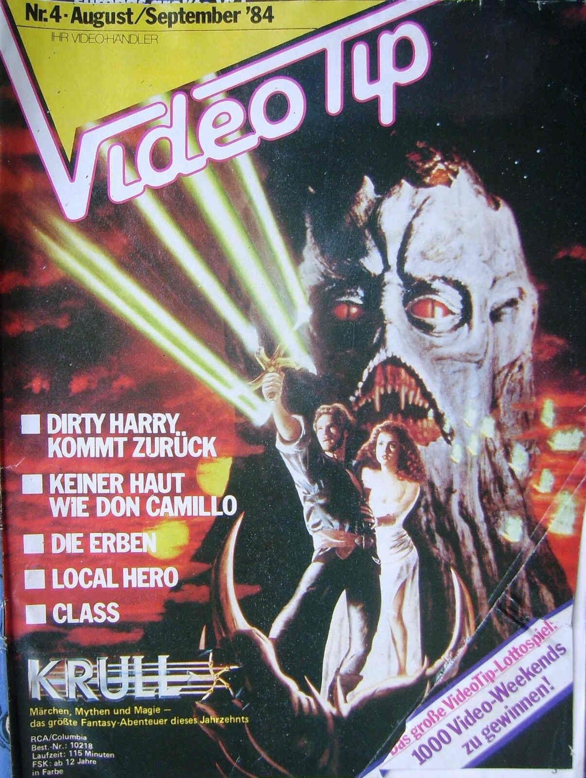 VIDEO TIP magazine cover Issue 4 August/September 1984