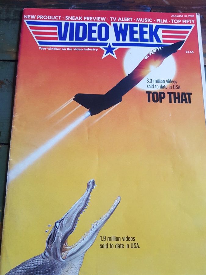 VIDEO WEEK magazine side cover 31 August 1987