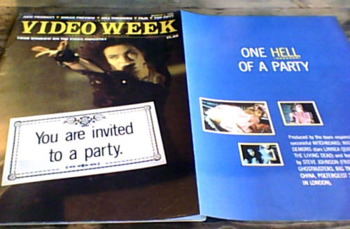 VIDEO WEEK magazine side cover 7 March 1988