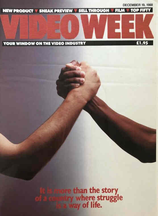 VIDEO WEEK magazine side cover 19 December 1988