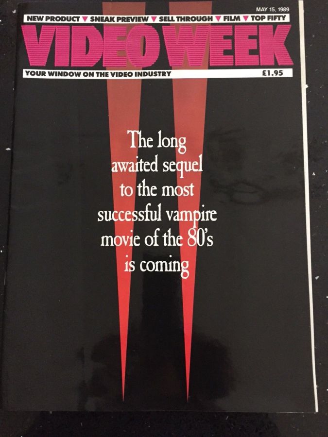VIDEO WEEK magazine side cover 15 May 1989