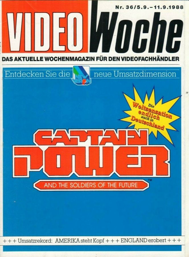 VIDEOWOCHE magazine side cover Issue 36   1988