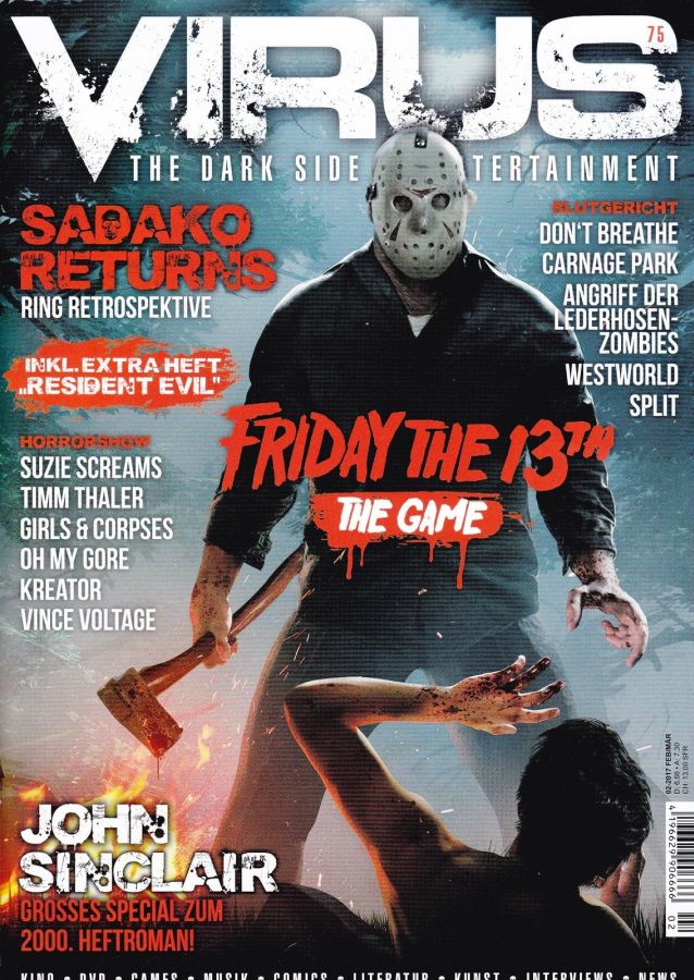 VIRUS magazine cover Issue 75 February/March 2017