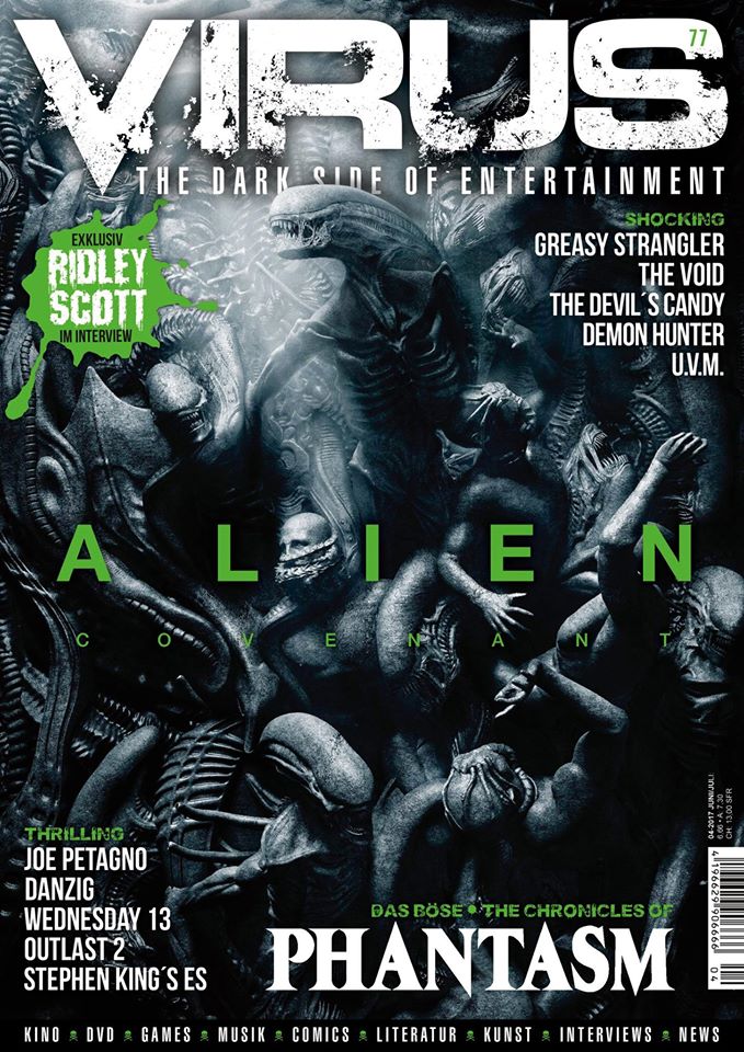 VIRUS magazine cover Issue 77 June/July 2017