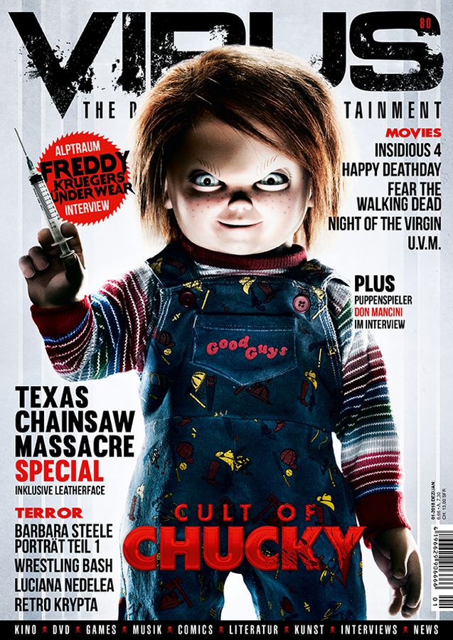 VIRUS magazine cover Issue 80  December 2017/January 2018 