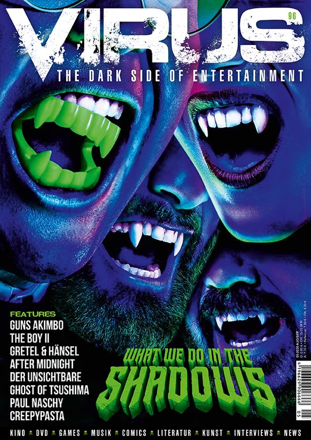 VIRUS magazine cover Issue 96  August/September 2020