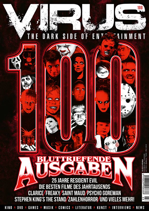 VIRUS magazine cover Issue 100  April/May 2021