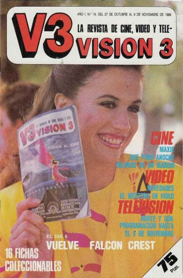 VISION 3 magazine cover Issue 19 27 October 1986