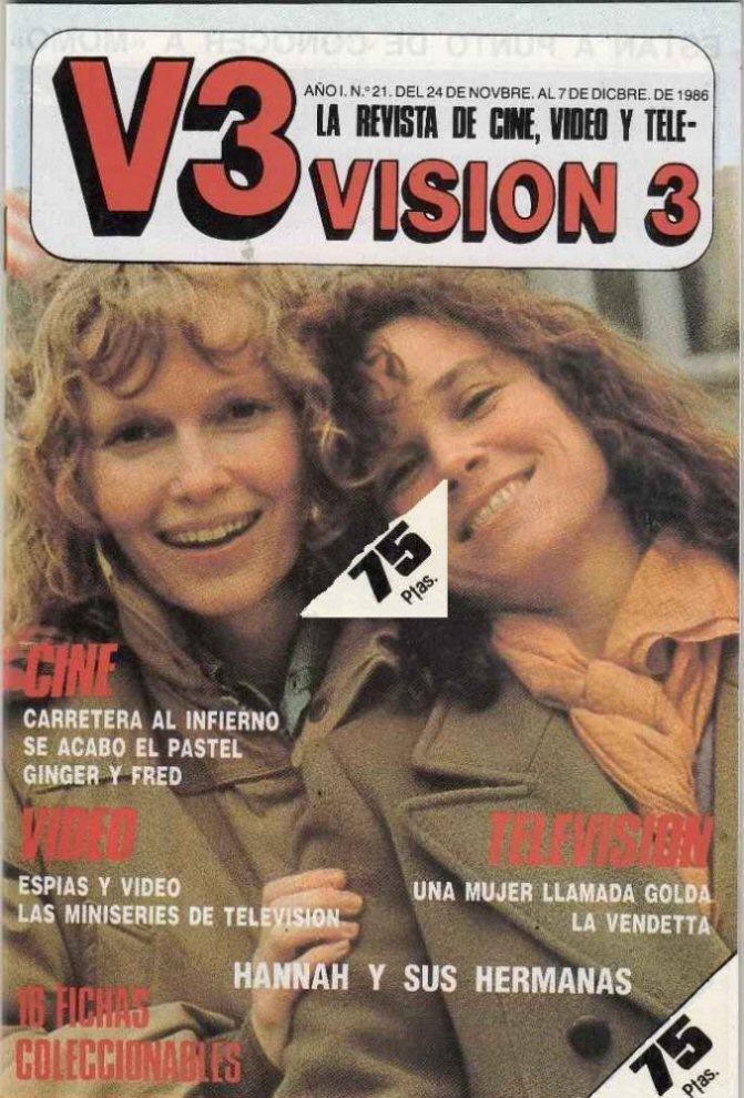 VISION 3 magazine cover Issue 21 24 November 1986