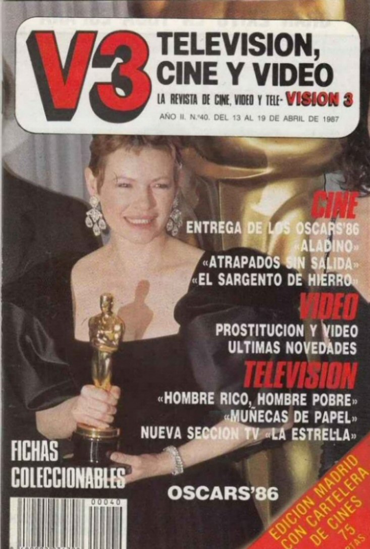 VISION 3 magazine cover Issue 40 13 April 1987