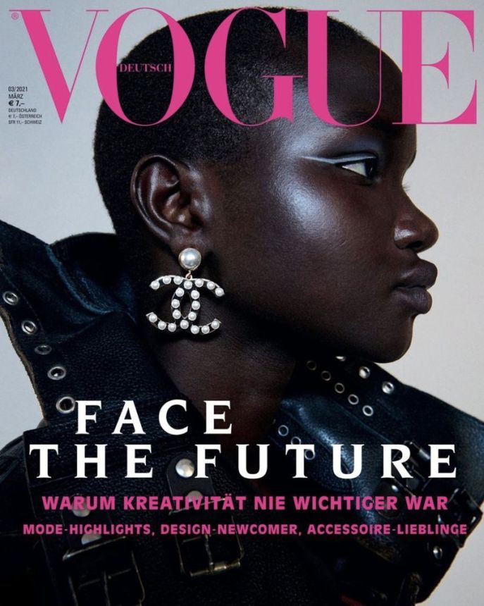 VOGUE GERMANY magazine side cover  March 2021