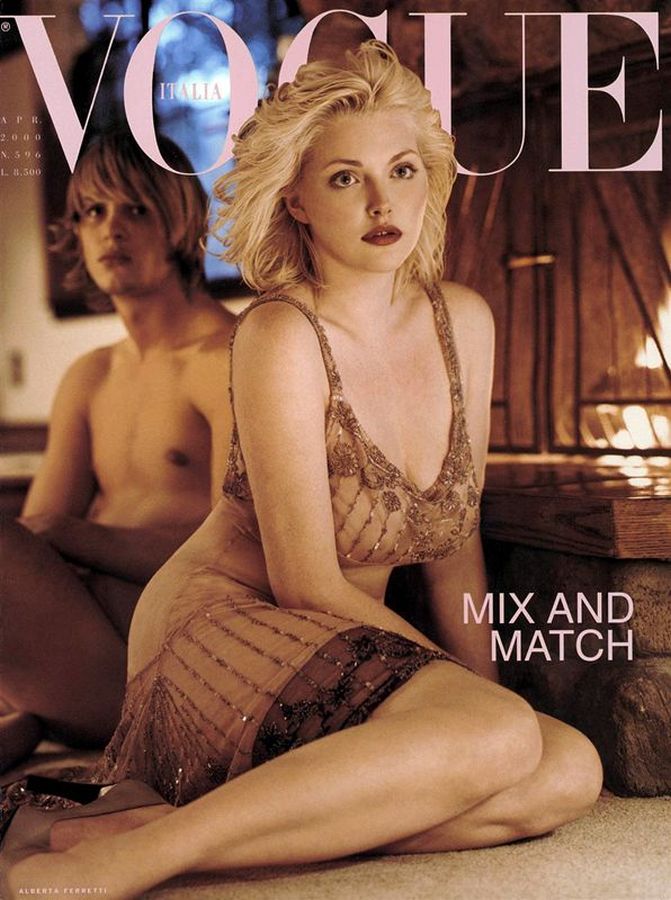 VOGUE ITALY magazine side cover  April 2000