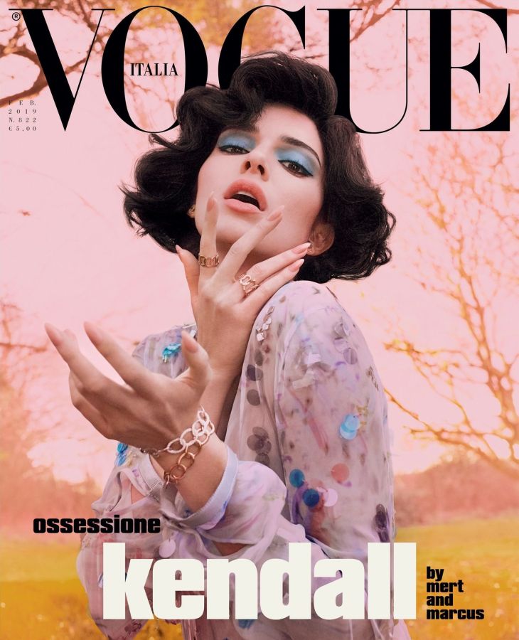 VOGUE ITALY magazine side cover  February 2019