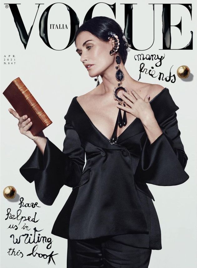 VOGUE ITALY magazine side cover  April 2021