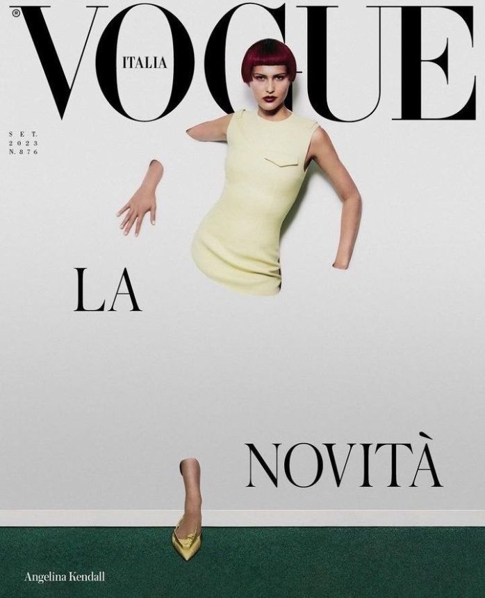 VOGUE ITALY magazine side cover  September 2023