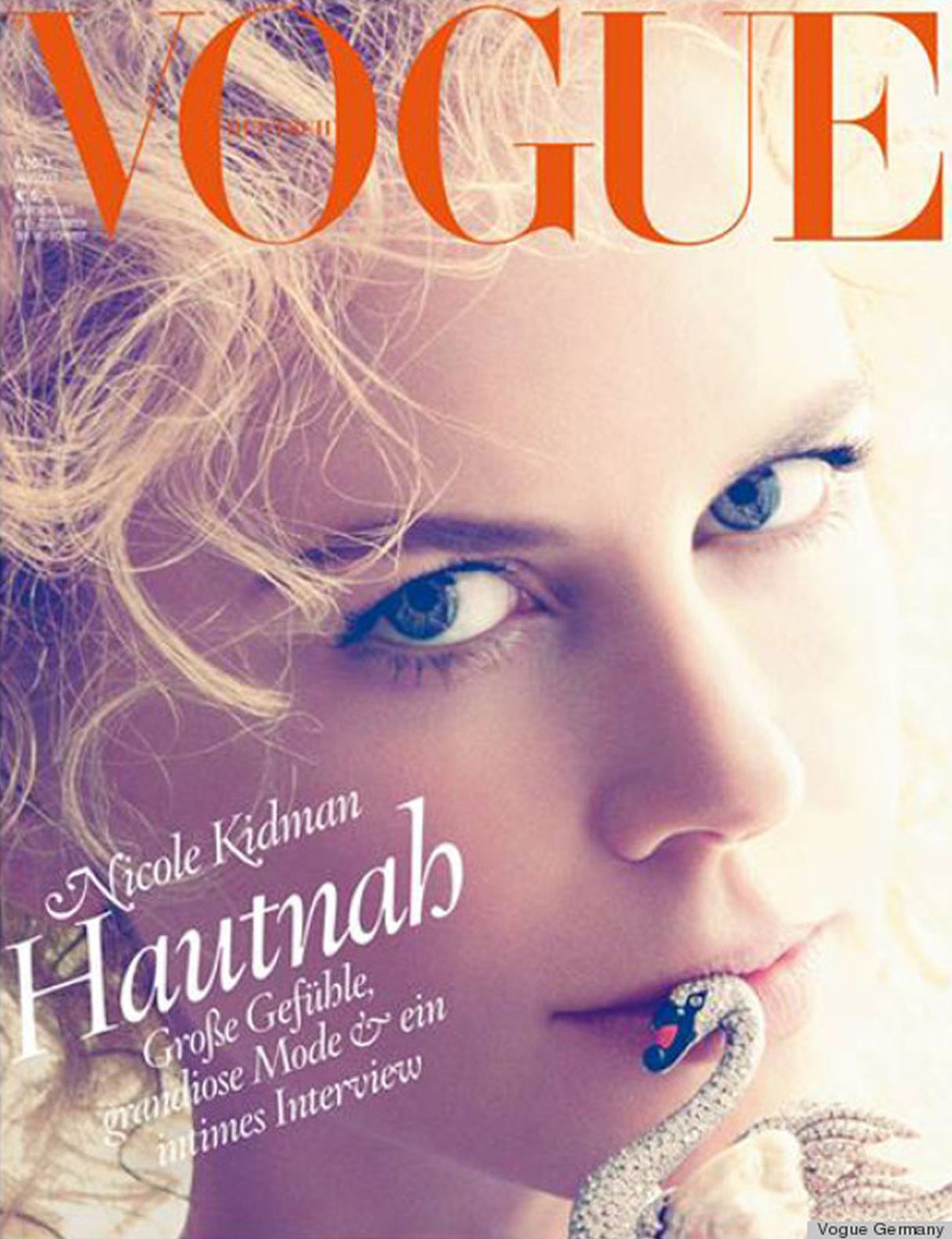 VOGUE GERMANY magazine side cover  August 2013