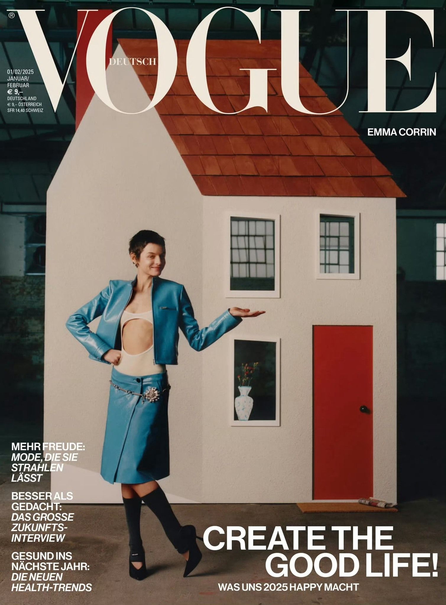 VOGUE GERMANY magazine side cover  January/February 2025