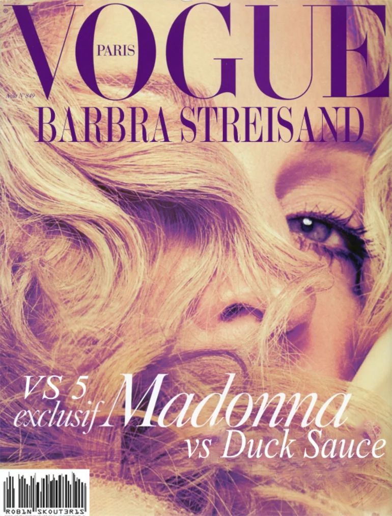 VOGUE FRANCE magazine side cover  August 2004