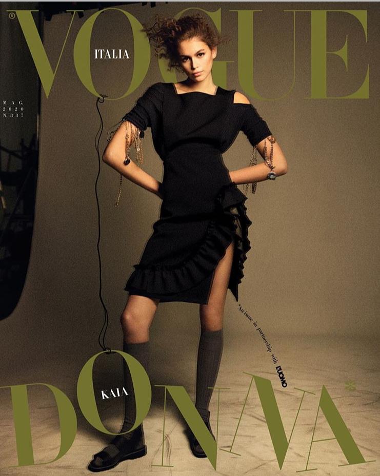VOGUE ITALY magazine side cover Issue 837  May 2020
