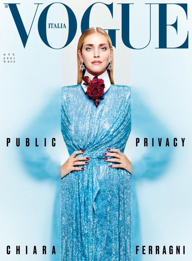 VOGUE ITALY magazine side cover  October 2021