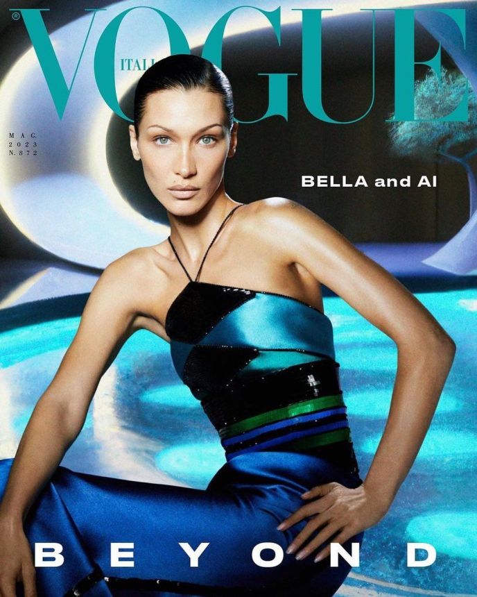 VOGUE ITALY magazine side cover  May 2023