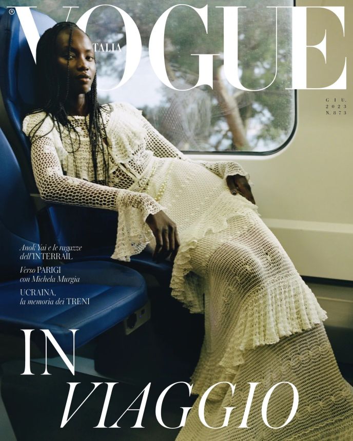 VOGUE ITALY magazine side cover  June 2023