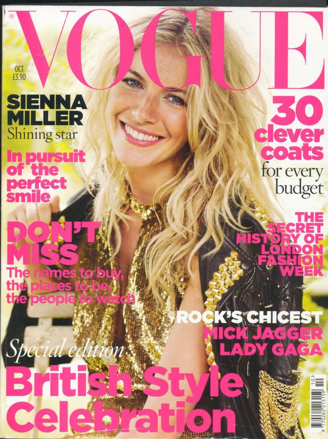 VOGUE UK magazine side cover  October 2009