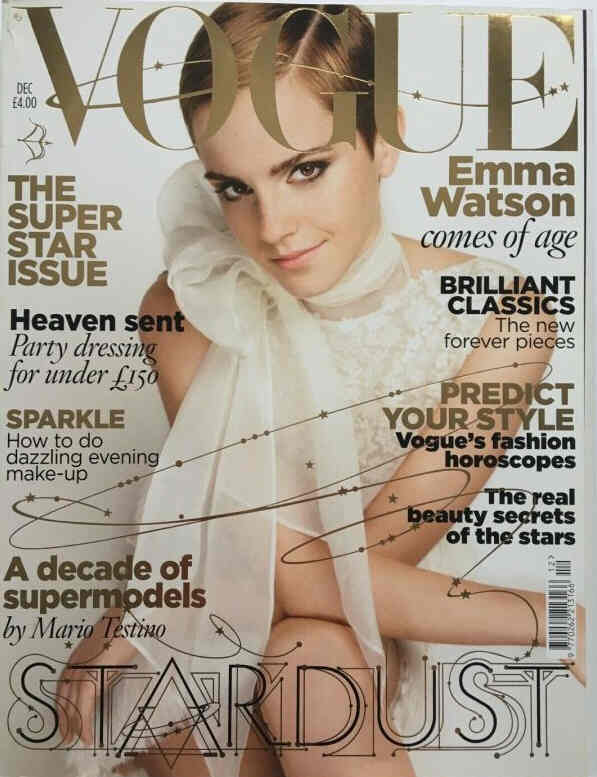 VOGUE UK magazine side cover  December 2010