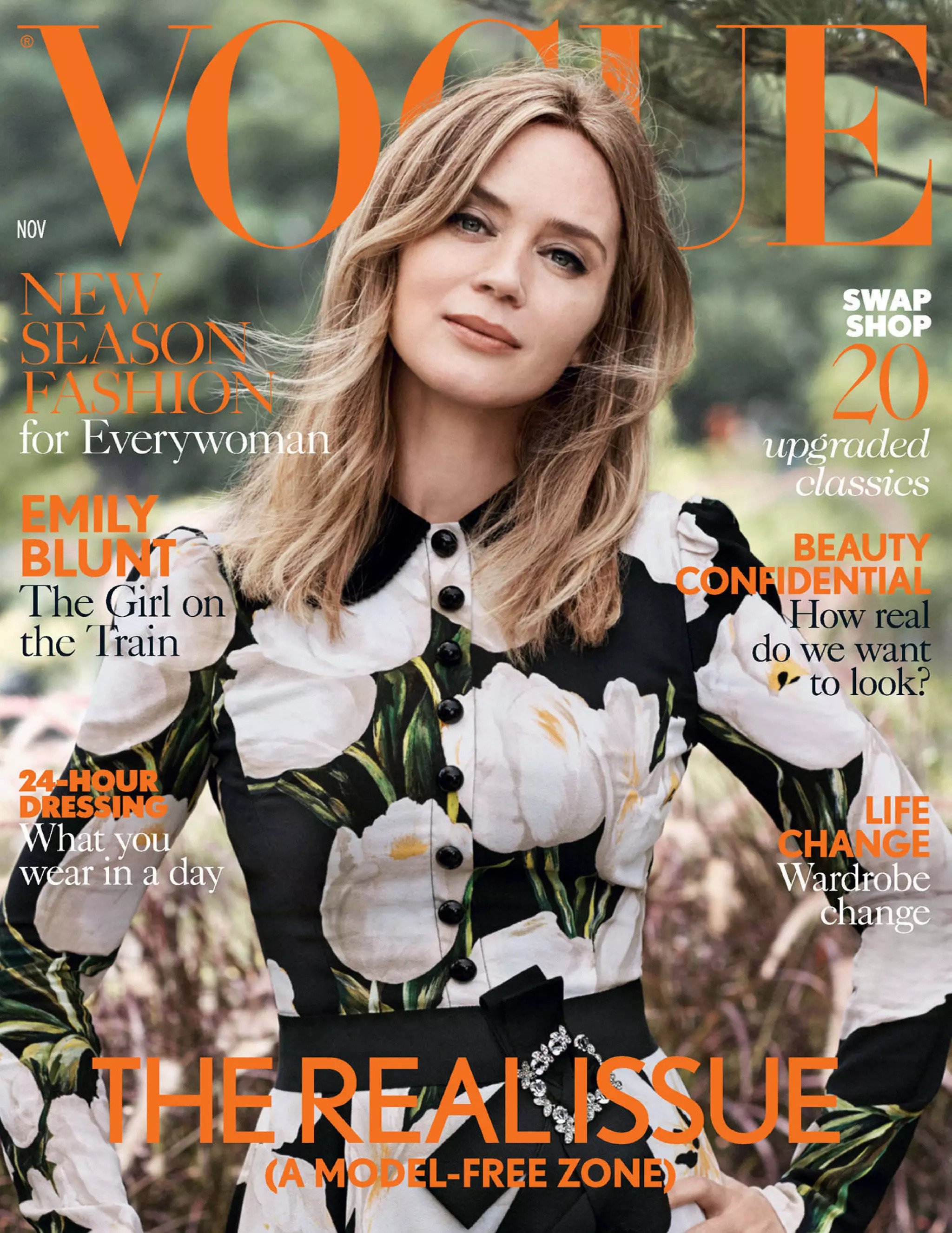 VOGUE UK magazine side cover  November 2016