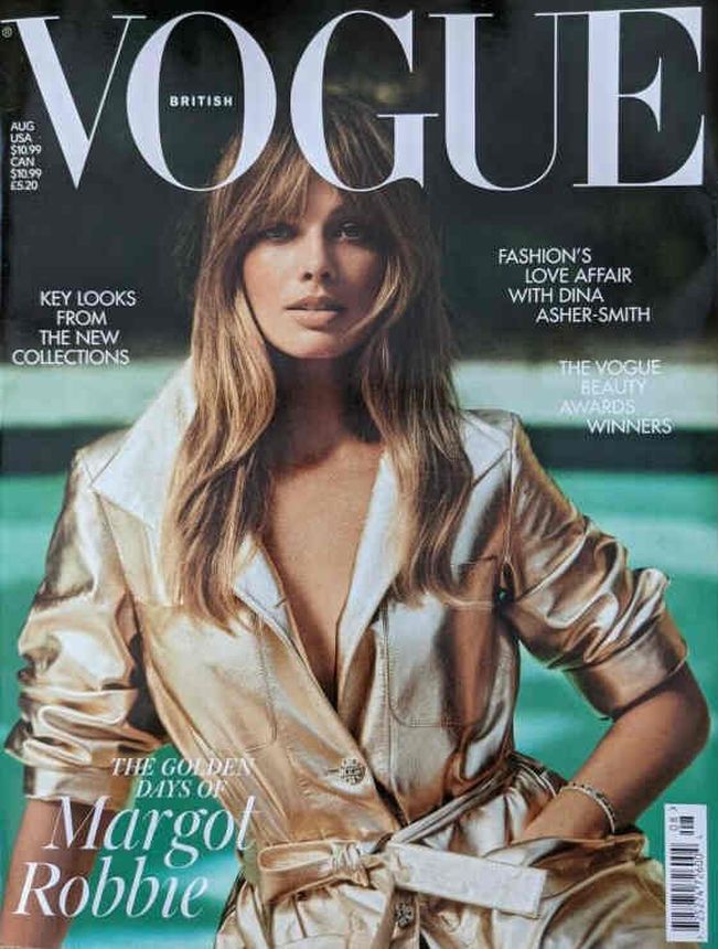 VOGUE UK magazine side cover  August 2021
