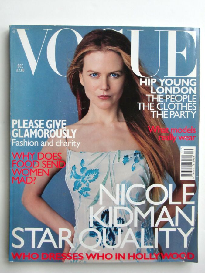 VOGUE UK magazine side cover  December 1998
