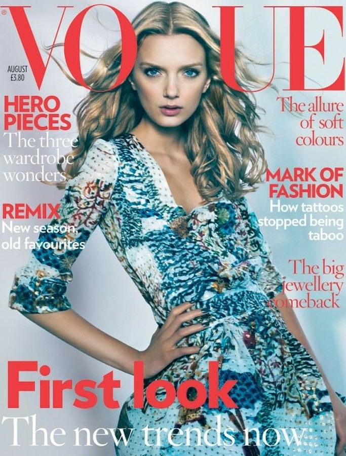 VOGUE UK magazine side cover  August 2008