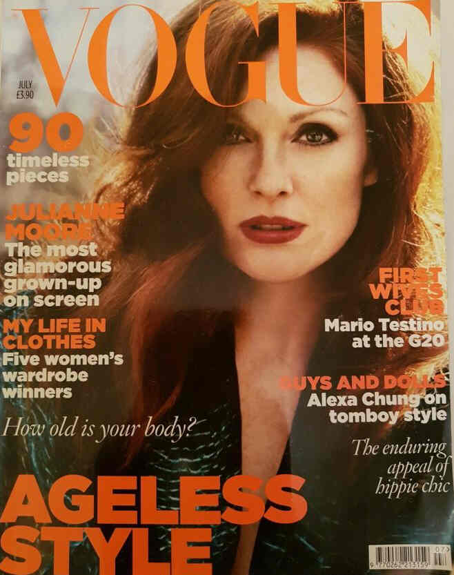 VOGUE UK magazine side cover  July 2009
