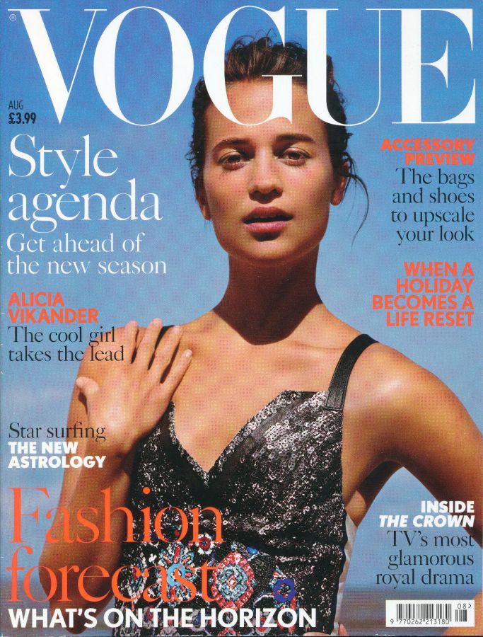 VOGUE UK magazine side cover  August 2016