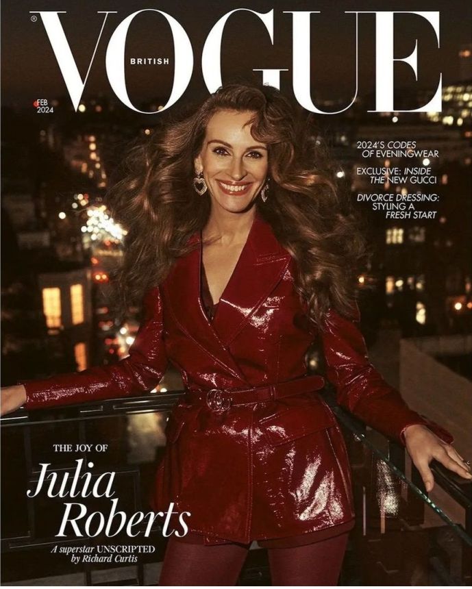 VOGUE UK magazine side cover  February 2024