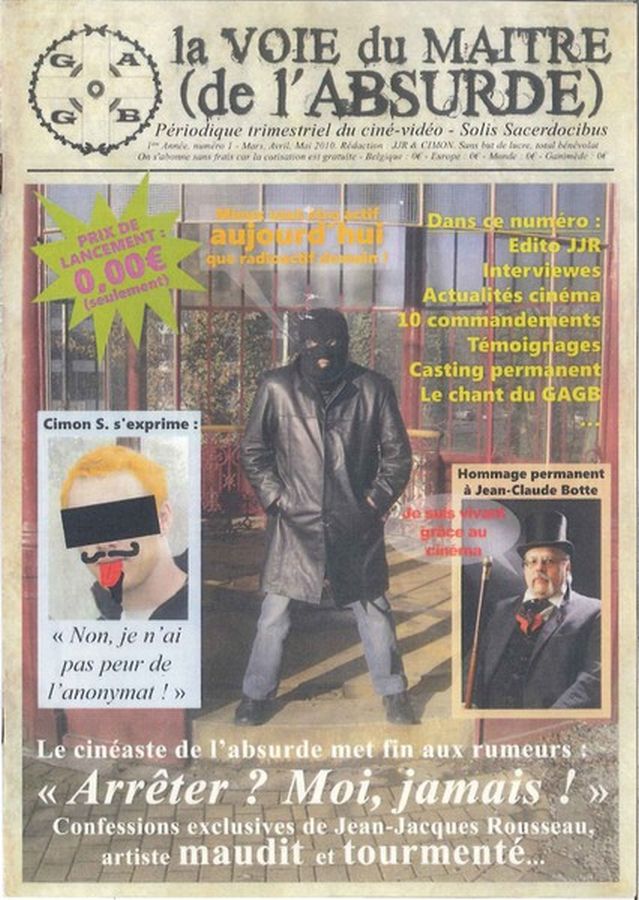 LA VOIE DU MAITRE DE L ABSURDE magazine side cover Issue 1  May 2010