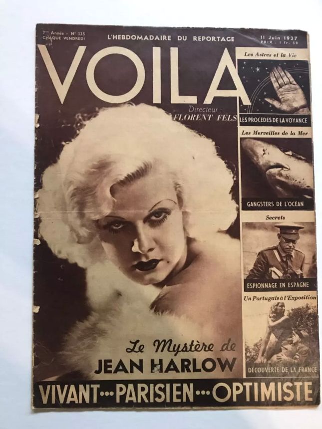 Jean Harlow magazine cover