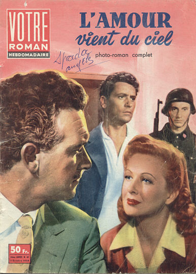 VOTRE ROMAN magazine cover Issue 39 3 October 1958