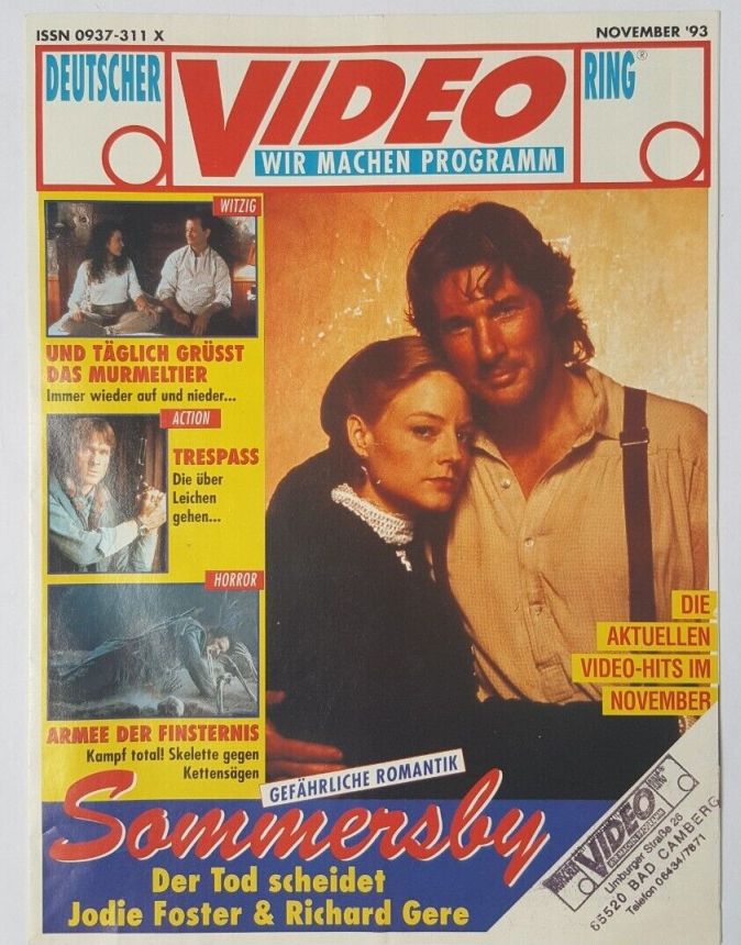 VIDEO RING magazine side cover  November 1993