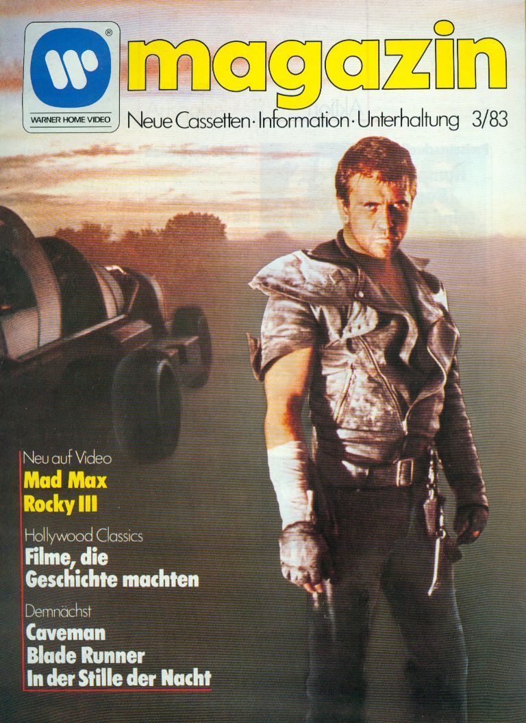 WARNER HOME VIDEO MAGAZIN magazine side cover Issue 3  1983
