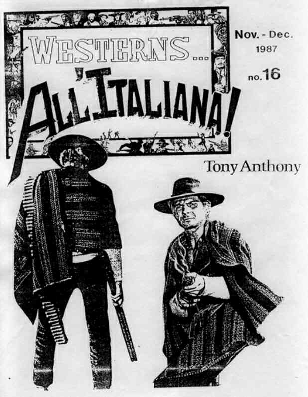 WESTERNS... ALL ITALIANA magazine side cover Issue 16 November/December 1987
