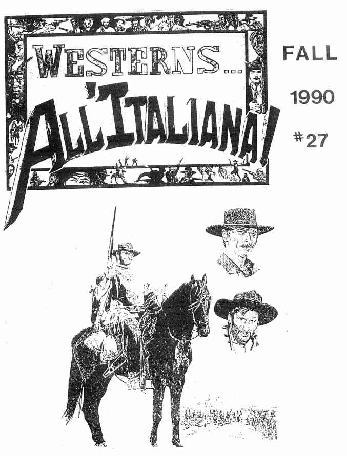 WESTERNS... ALL ITALIANA magazine side cover Issue 27 Fall 1990