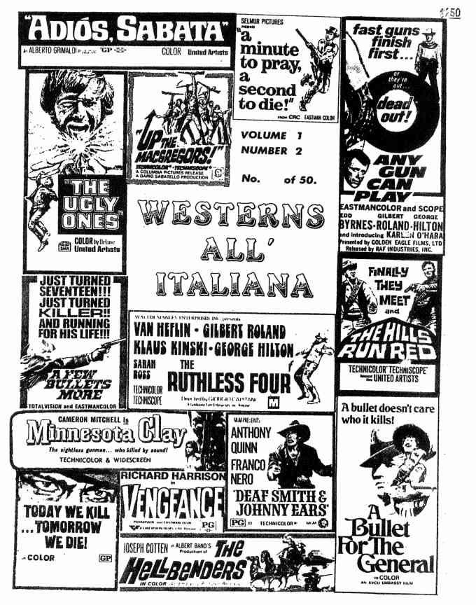 WESTERNS... ALL ITALIANA magazine side cover Issue 2  