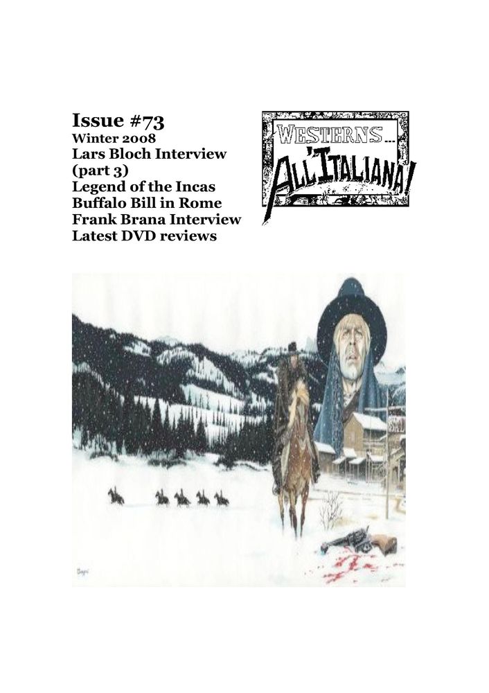 WESTERNS... ALL ITALIANA magazine side cover Issue 73 Winter 2008