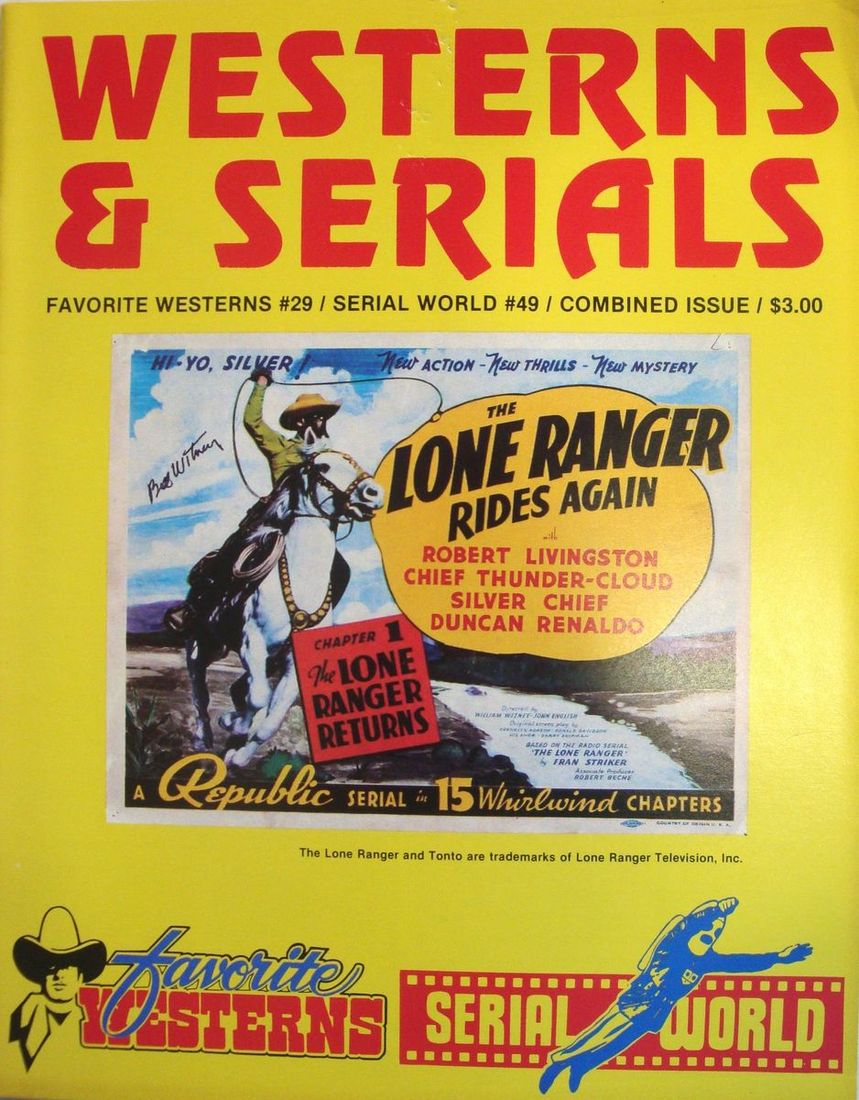 WESTERNS AND SERIALS magazine side cover Issue 29/49  1988