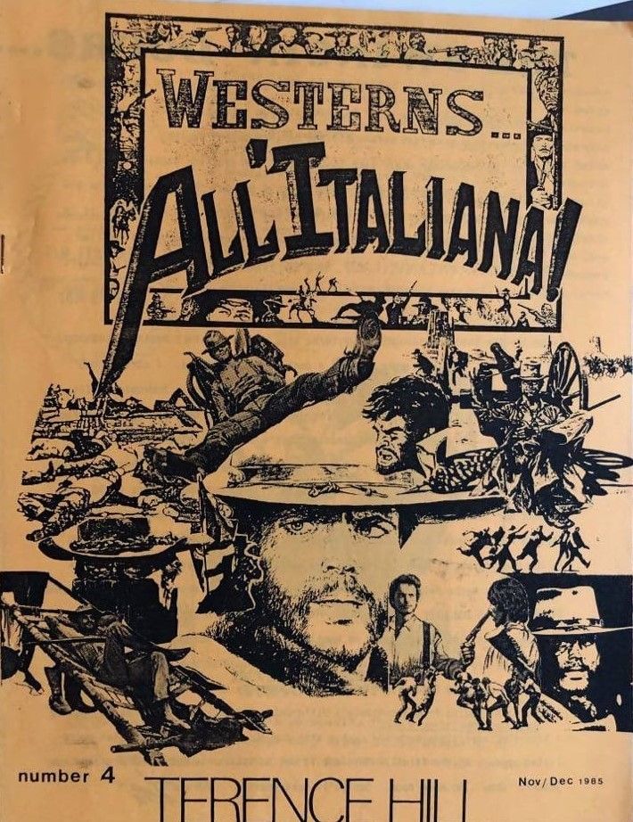 WESTERNS... ALL ITALIANA magazine side cover Issue 4  November/December 1985